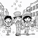 Children's Fourth of July Parade Coloring Pages 4