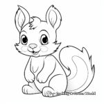 Children's Friendly Cartoon Squirrel Coloring Pages 2