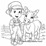 Children's Friendly Farm Pets Coloring Pages 2