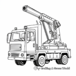 Children's Friendly Mini Crane Truck Coloring Pages 1