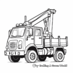 Children's Friendly Mini Crane Truck Coloring Pages 2