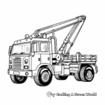Children's Friendly Mini Crane Truck Coloring Pages 3