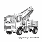 Children's Friendly Mini Crane Truck Coloring Pages 4