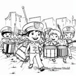Children's Marching Band Coloring Pages 1