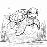 Children's Storybook Sea Turtle Coloring Pages 3