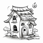Chilling Haunted House Coloring Pages 1