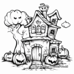 Chilling Haunted House Coloring Pages 2