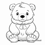 Chilly Polar Bear Coloring Pages for Kids 1