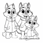 Chipmunks Preparing for Winter Coloring Pages 2