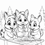 Chipmunks Preparing for Winter Coloring Pages 3