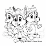 Chipmunks Preparing for Winter Coloring Pages 4