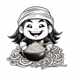 Chow Mein Chinese Noodles Coloring Pages 1