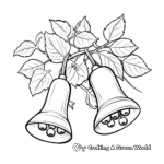 Christmas Bells and Holly Coloring Pages 1