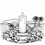 Christmas Candlelight Coloring Pages for Relaxation 3
