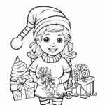 Christmas Candy Cane Coloring Sheets 1