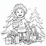 Christmas Candy Cane Coloring Sheets 2
