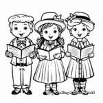 Christmas Carolers Coloring Pages 2