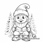 Christmas Gnome Fairy Tale Theme Coloring Pages 1