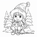 Christmas Gnome Fairy Tale Theme Coloring Pages 3
