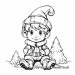Christmas Gnome Fairy Tale Theme Coloring Pages 4