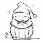 Christmas Grumpy Cat Coloring Pages for Adults 3