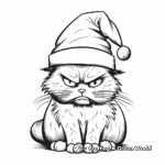 Christmas Grumpy Cat Coloring Pages for Adults 4