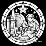 Christmas Stained Glass Coloring Pages 2