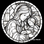 Christmas Stained Glass Coloring Pages 3