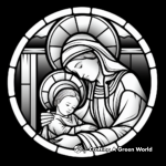 Christmas Stained Glass Coloring Pages 4