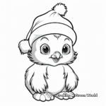 Christmas-themed Baby Penguin Coloring Pages 2