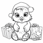 Christmas-themed Baby Penguin Coloring Pages 4