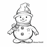 Christmas-Themed Snowman Coloring Pages 1