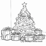 Christmas Tree with Presents Underneath Coloring Pages 2