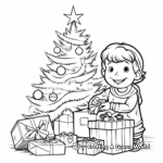 Christmas Tree with Presents Underneath Coloring Pages 3