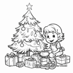 Christmas Tree with Presents Underneath Coloring Pages 4