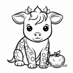 Chubby and Cute Strawberry Cow Coloring Pages 3