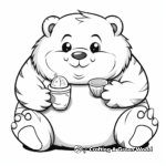 Chubby Tiger Eating Honey Coloring Pages 2