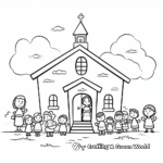 Church Easter Service Coloring Pages 1