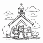 Church Easter Service Coloring Pages 2