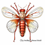 Cicada Anatomy Coloring Sheets 2