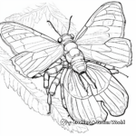 Cicada in Nature Habitat Coloring Pages 2