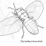 Cicada in Nature Habitat Coloring Pages 3
