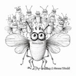 Cicada Symphony: Musical Cicadas Coloring Pages 2