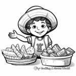 Cinco De Mayo Churros and Tacos Coloring Pages 1