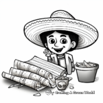 Cinco De Mayo Churros and Tacos Coloring Pages 2