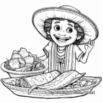 Cinco De Mayo Churros and Tacos Coloring Pages 4