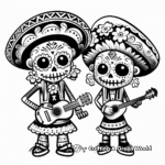 Cinco De Mayo Sugar Skulls Coloring Pages 1
