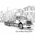 City Street Flatbed Tow Truck Coloring Pages 3