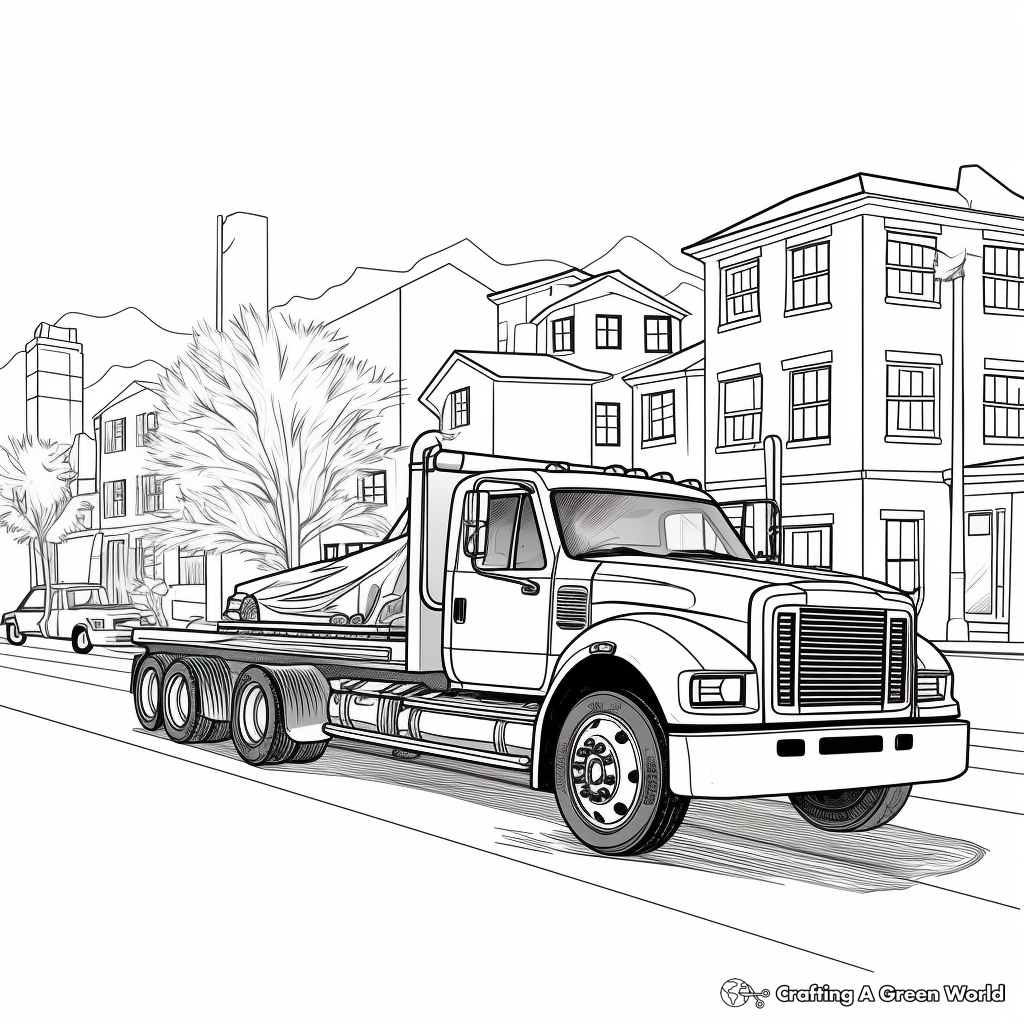 Tow Truck Coloring Sheet Tow Truck Coloring Sheet