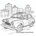 City Taxi In Action Coloring Pages 2